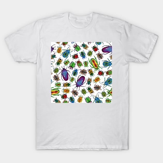 All Beetles Big and Small in Gouache T-Shirt by paintedpansy